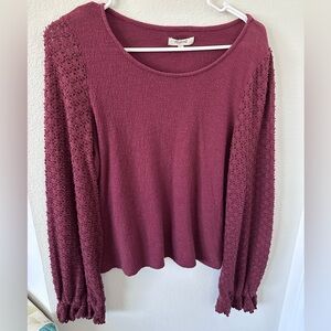 Madewell Burgundy Knit Sweater